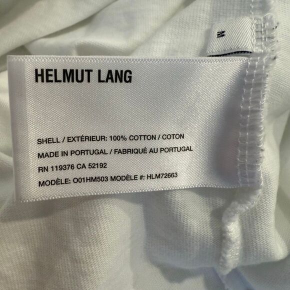 Helmut Lang T-shirt In White Cotton size M - Picture 8 of 9